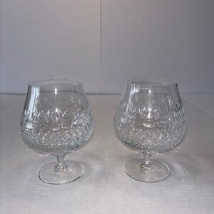 Set Of 2 Vintage Mikasa Crystal Chatsworth 5-5/8” Brandy Glasses Excellent